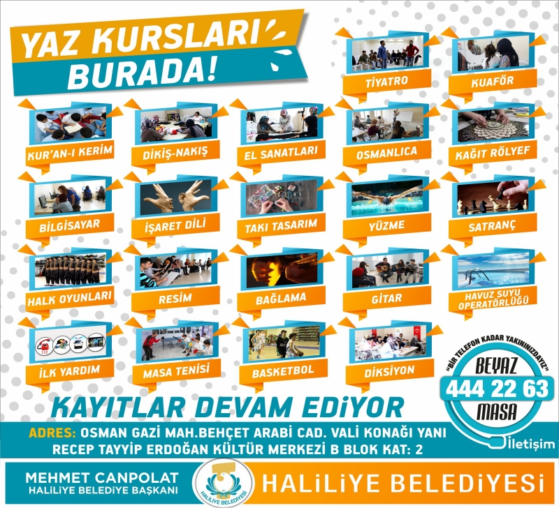 Haliliye'de Yaz Dolu Dolu Geçiyor