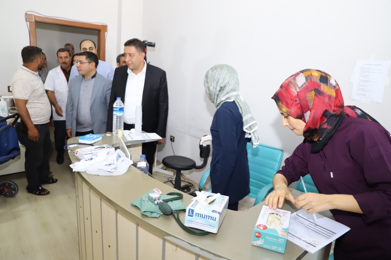 Harran da ki sağlık tesisleri ziyaret edildi.