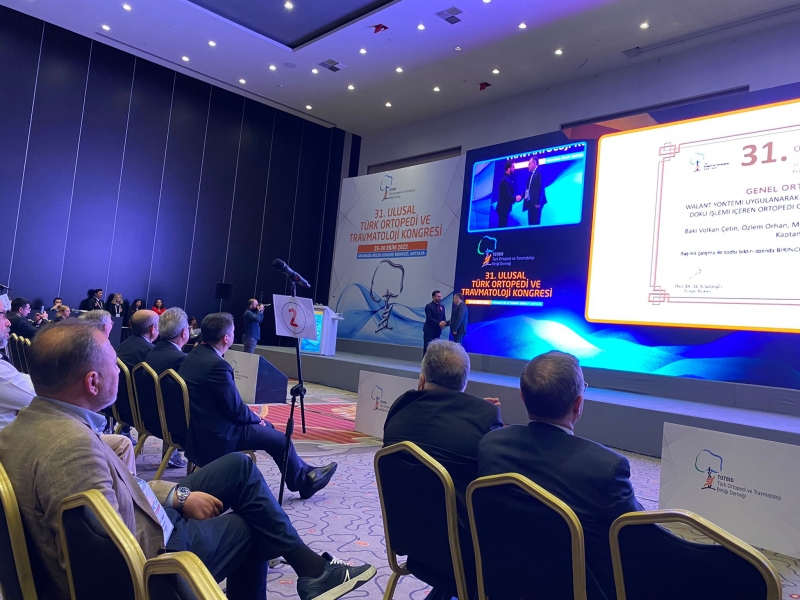 HARRAN ÜNİVERSİTESİ HASTANESİNE GENEL ORTOPEDİ DALINDA BİRİNCİLİK ÖDÜLÜ