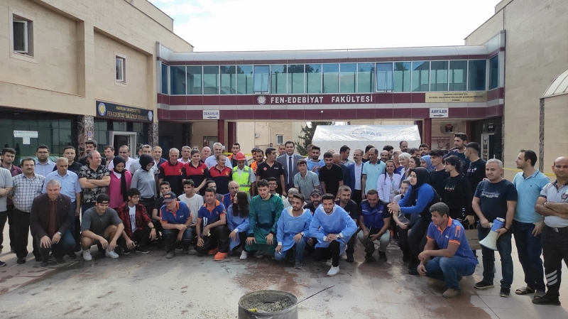 Harran Üniversitesi’nde Gerçeği Aratmayan Tatbikat