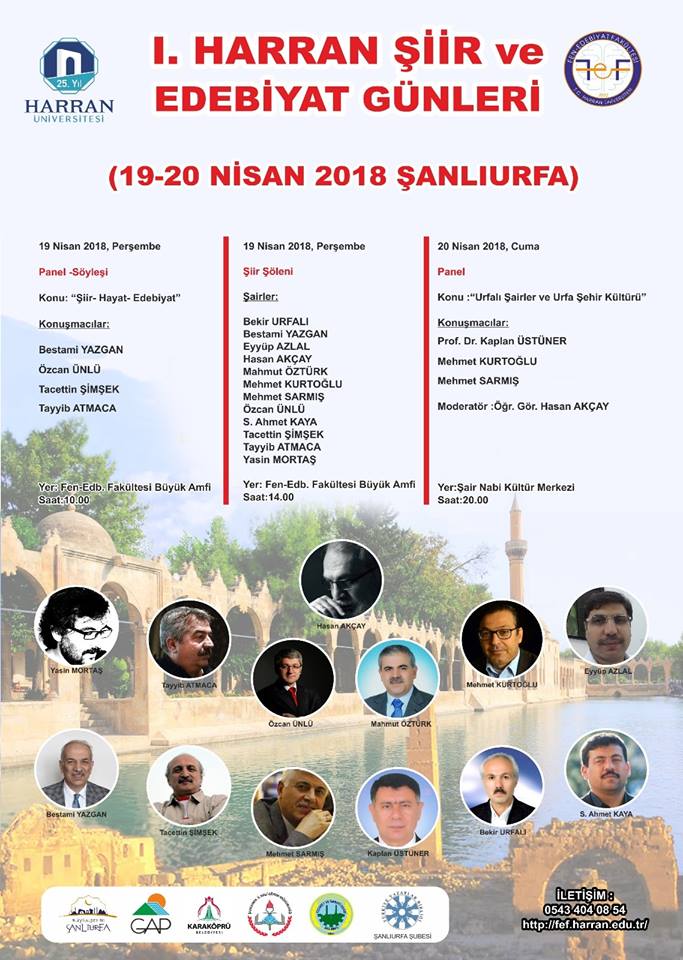 Harran Üniversitesi’nde Şiir ve Edebiyat Günleri Başlıyor