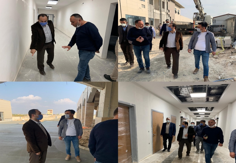 İl Sağlık Müdürü Ceylanpınar Hastane İnşaatında İncelemelerde Bulundu.