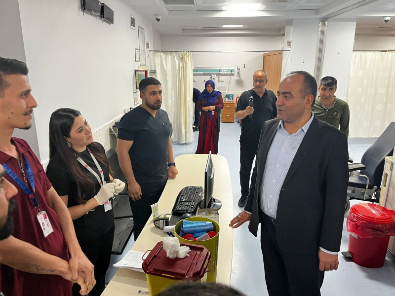 İl Sağlık Müdürü Dr. Erhan Berk’ten Şanlıurfa Eğitim ve Araştırma Hastanesi’ne Gece Denetimi