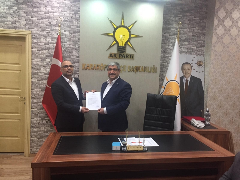 Karadurmuş Belediye Meclis Üyeliği Başvurusunu yaptı.