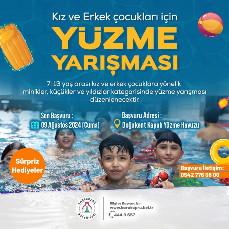 KARAKÖPRÜ'DE ÇOCUKLAR ARASI YÜZME YARIŞMASI DÜZENLENECEK