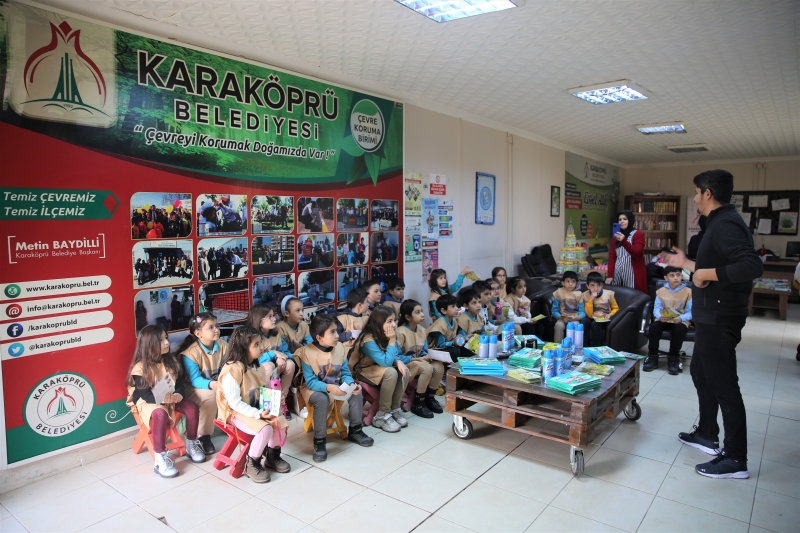 KARAKÖPRÜ’DE ÇOCUKLARA GERİ DÖNÜŞÜM VE ÇEVRE EĞİTİMİ VERİLDİ