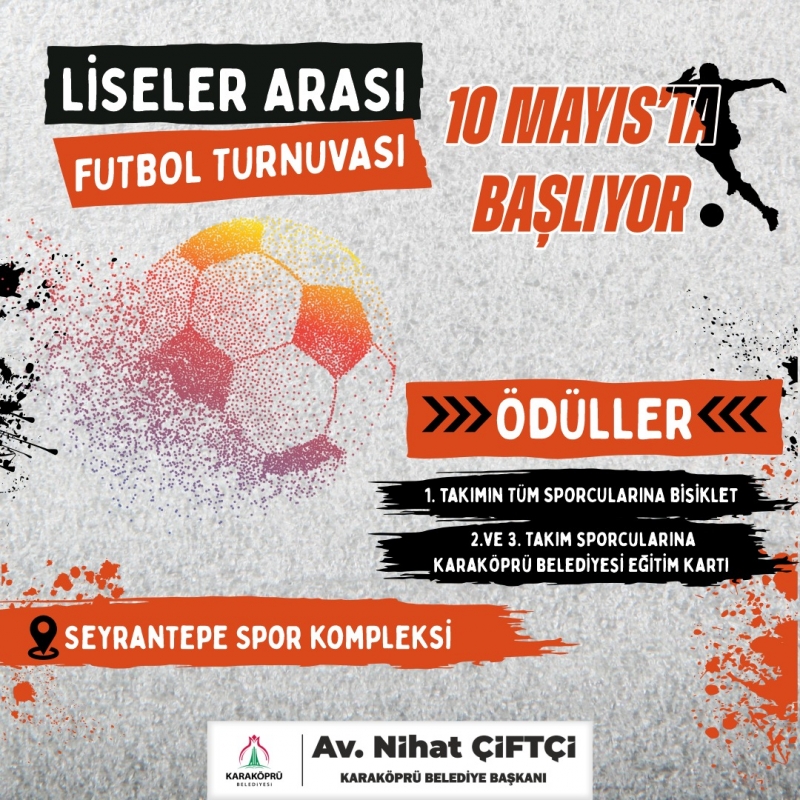 KARAKÖPRÜ’DE LİSELER ARASI FUTBOL TURNUVASI BAŞLIYOR