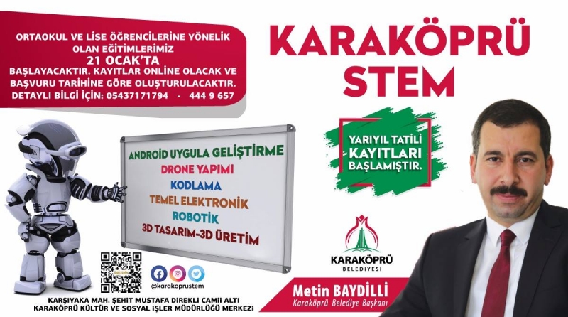 Karaköprü'de Öğrencilere Stem Eğitimi Verilecek