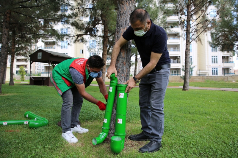 Karaköprü’de sokak hayvanları unutulmadı