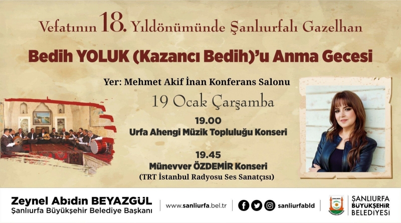 KAZANCI BEDİH TÜRKÜ VE GAZELLERLE YÂD EDİLECEK