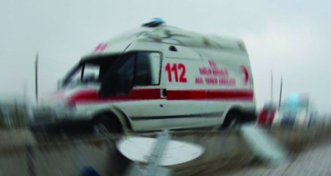 Kazaya Giden Ambulans Devrildi