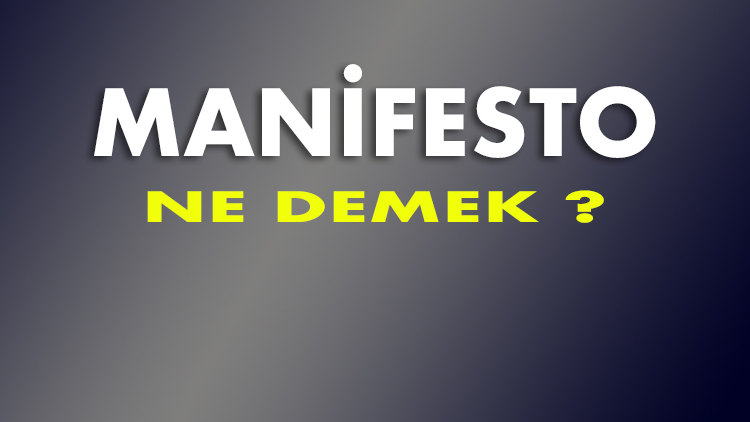 Manifesto ne demek?