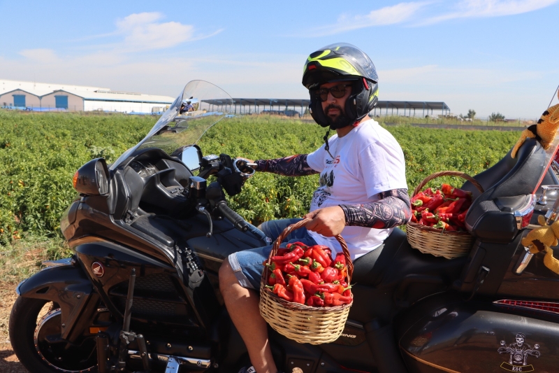 MOTOR SEVERLER İSOT TOPLAYIP ÇİĞKÖFTE YOĞURDU