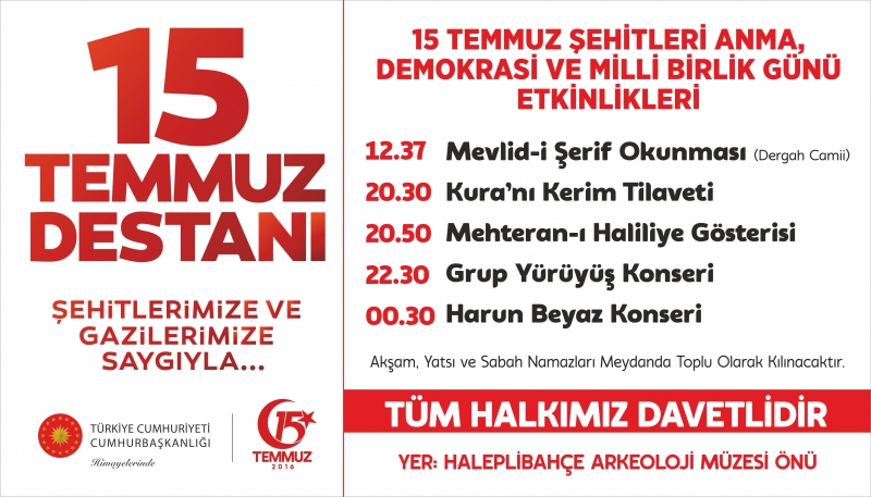 Şanlıurfa 15 Temmuz Şehitlerini Anacak