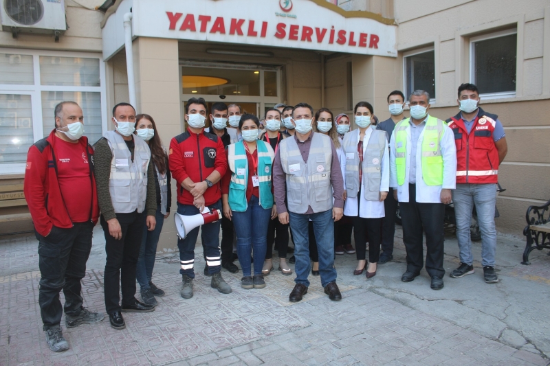 Şanlıurfa Balıklıgöl Devlet Hastanesinde Yapılan Tatbikat Gerçeğini Aratmadı.