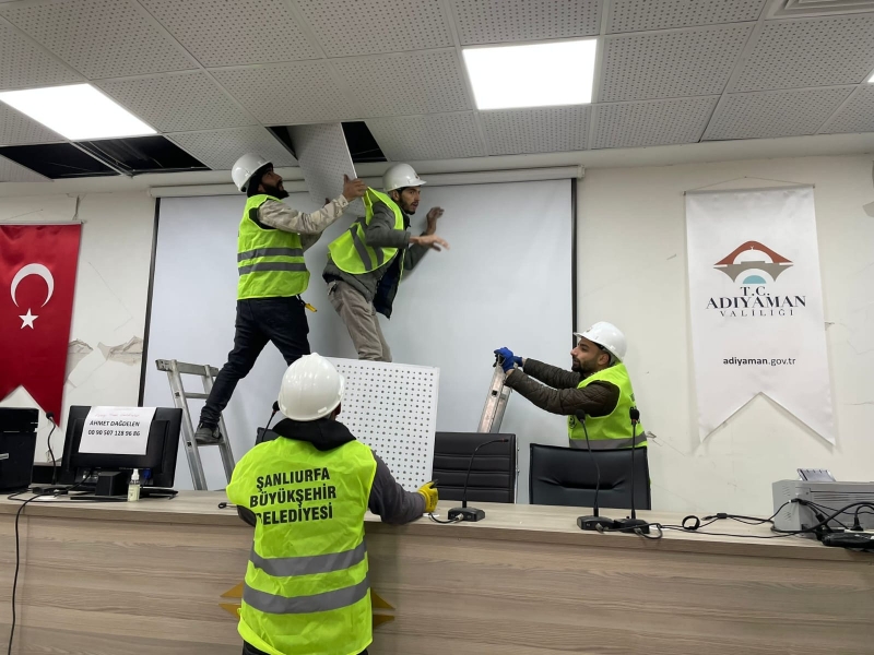 ŞANLIURFA BÜYÜKŞEHİR'DEN ADIYAMAN VALİLİĞİNDE BAKIM VE ONARIM ÇALIŞMASI