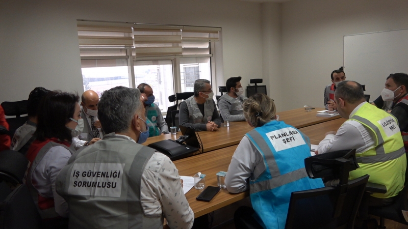 Şanlıurfa Eğitim ve Araştırma Hastanesinde Yangın Tatbikatı.