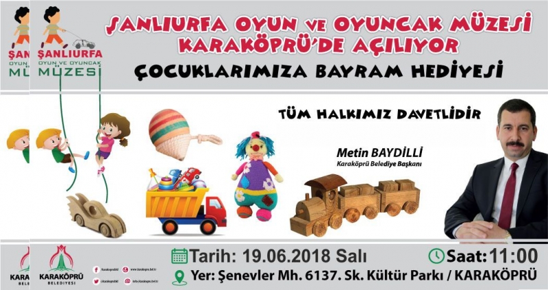 Şanlıurfa Oyun Ve Oyuncak Müzesi Açılıyor