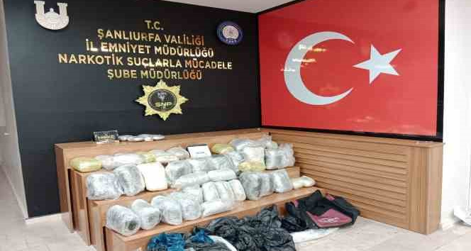 Şanlıurfa’da 48 kilo uyuşturucu ele geçirildi