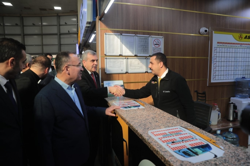 ŞEHİRLERARASI OTOBÜS TERMİNALİ ESNAFINI ZİYARET ETTİLER