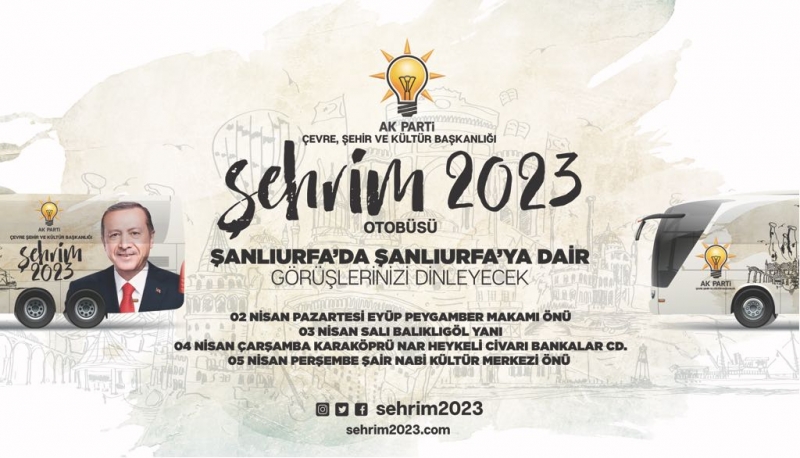 Şehrim 2023 Otobüsü Şanlıurfa’ya Geliyor