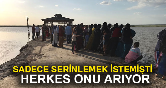 Serinlemek için gölette kayboldu