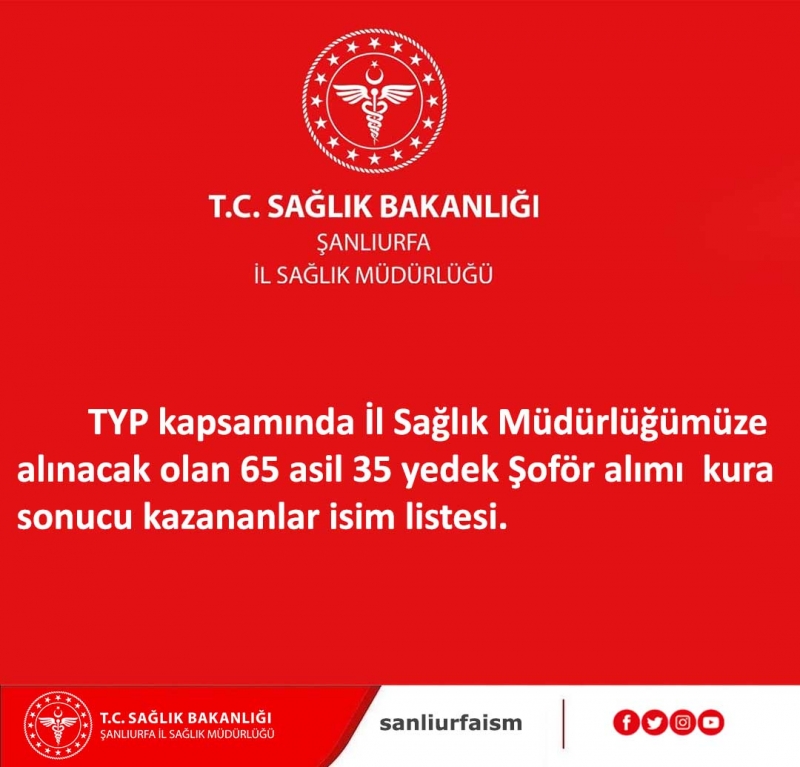 Şoför alımı kura sonucu açıklandı