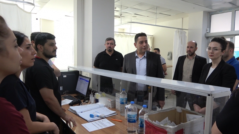 Solmaz sağlık tesislerini inceledi.