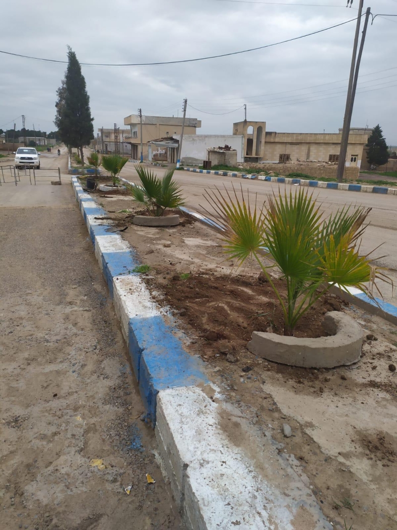 Terörden arındırılan  Suriye'nin Tel Abyad ilçesinde, "Yol Güzergahları ve Yol refujları  değişiyor.
