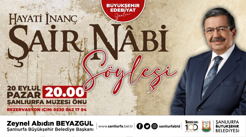 ÜNLÜ YAZAR HAYATİ İNANÇ ŞANLIURFALILARLA  BULUŞACAK
