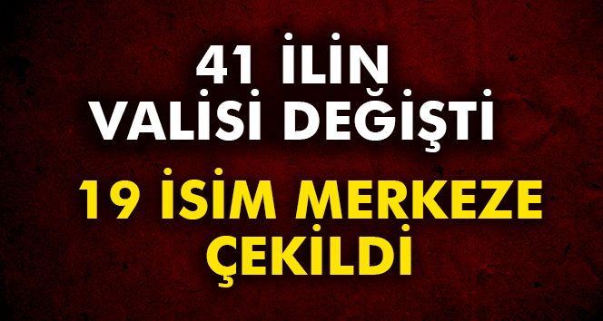 Vali atamalarına ilişkin kararname Resmi Gazete'de yayımlandı