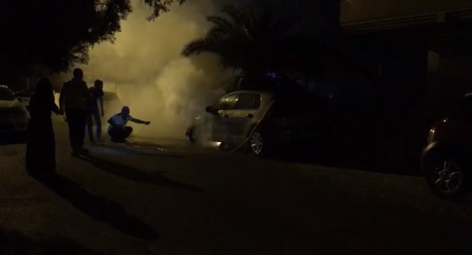 Yenişehirde araçlar kundaklandı.