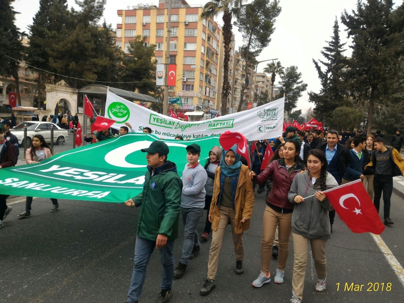 Yeşilaycı Gençler Şehitler İçin Yürüdü